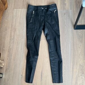 Eleventy black leather pant size 40